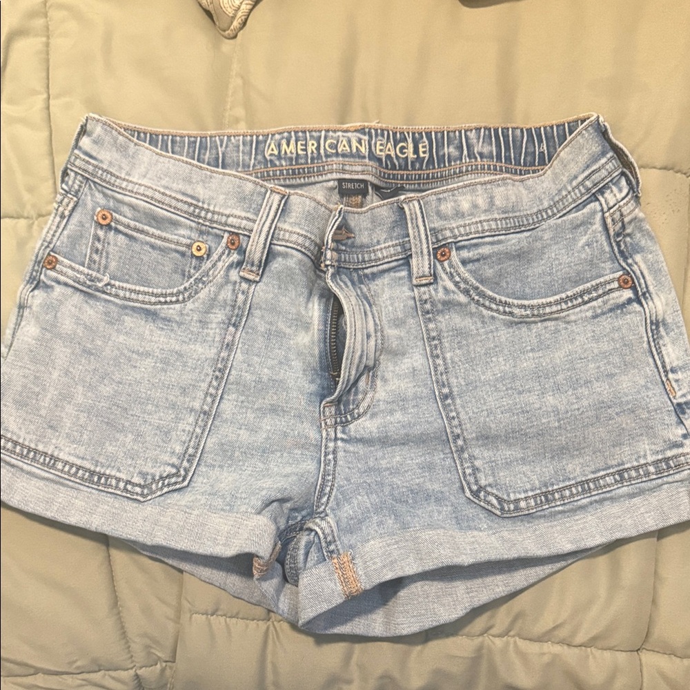 American Eagle Outfitters Light Blue Denim Jean Shorts
